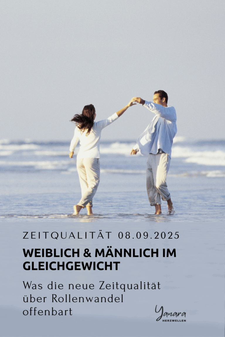 Die Zeitqualität 08.09. bringt neue Balance: Vereine weibliche und männliche Kräfte für mehr Wirksamkeit.