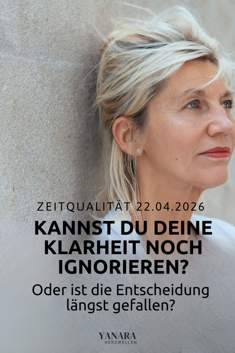 Du weißt längst, was für dich stimmt und gehst trotzdem nicht los? Du schiebst Entscheidungen auf, erklärst sie dir noch einmal oder wartest auf den „richtigen Moment“. Doch innerlich ist längst klar, worum es geht. In der aktuellen Zeitqualität wird genau das spürbar: Klarheit lässt sich nicht mehr ignorieren. Dieser Artikel zeigt dir, warum sich genau dadurch Druck aufbaut und was sich gerade wirklich in dir verändert.